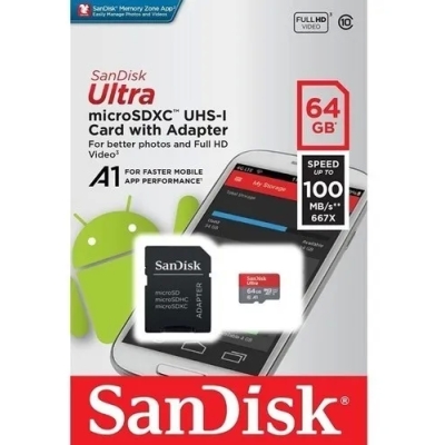 Cartão de Memória - Sandisk - 64GB - Classe 10