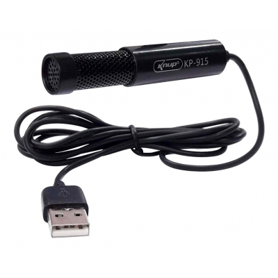 Microfone C/Fio - USB - KNUP - KP-915