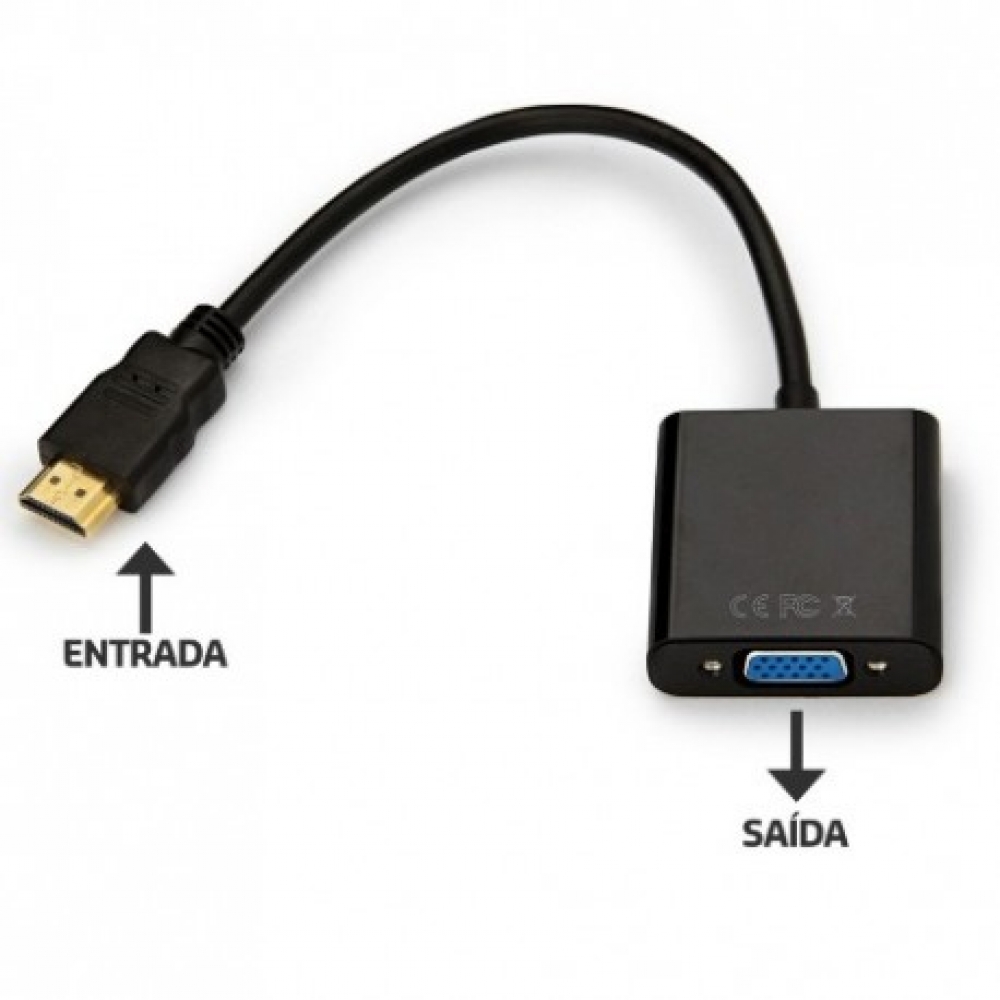 Foto 2 - Conversor HDMI para VGA + Áudio