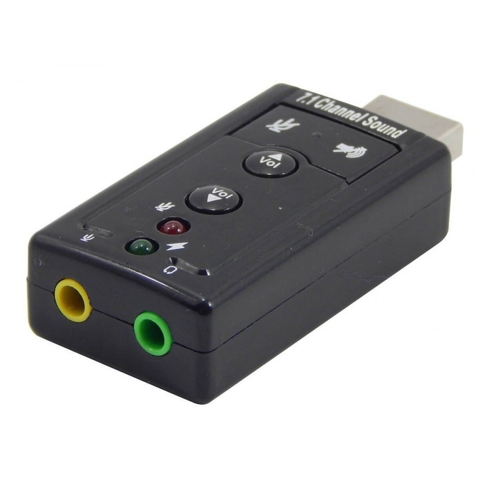 Foto 1 - Conversor de Áudio USB 7.1 - 2 Saídas