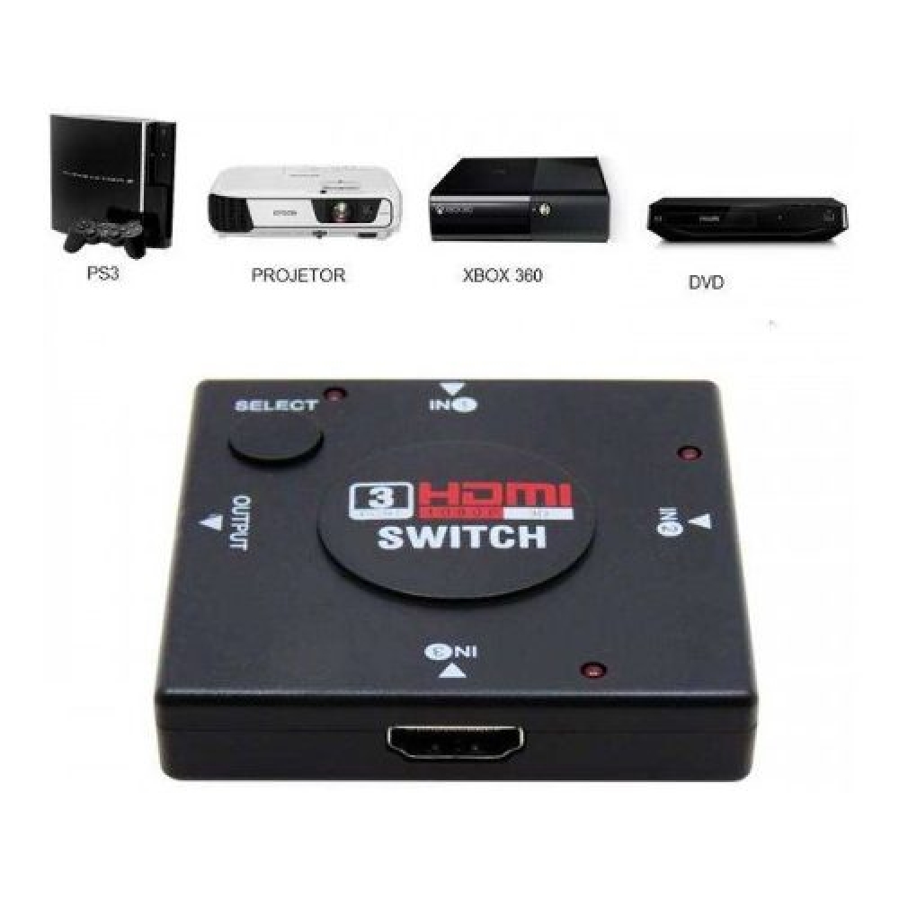 Foto 1 - Switch HDMI - 3x1 - 1080P