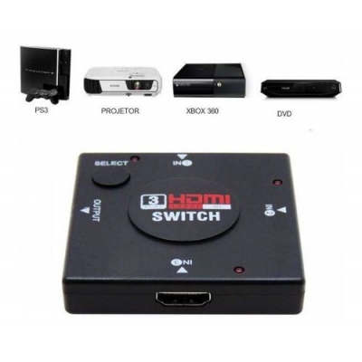 Switch HDMI - 3x1 - 1080P