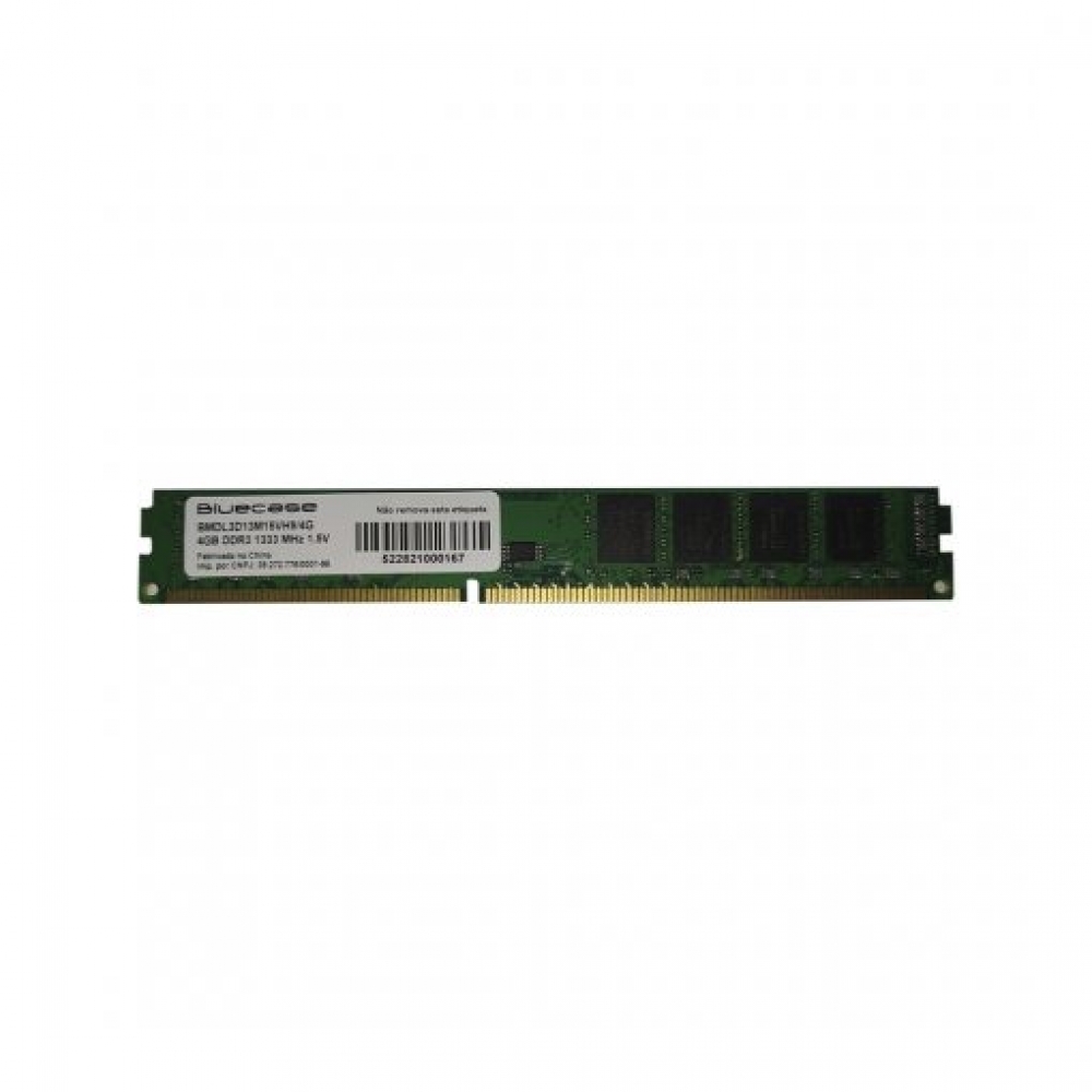 Foto 1 - Memória Ram - 4GB - DDR3 - 1333mhz - Bluecase
